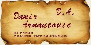Damir Arnautović vizit kartica